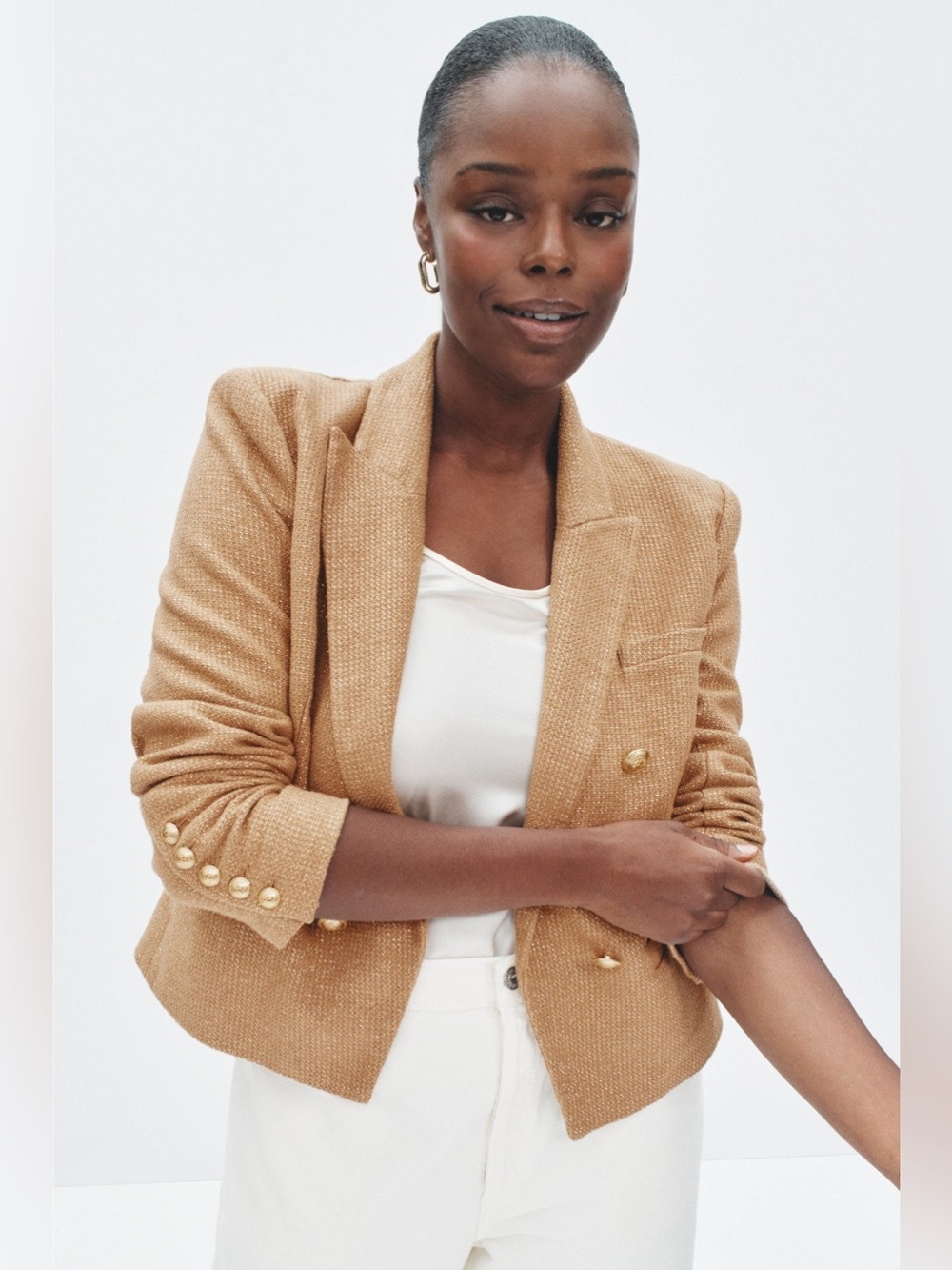 L’agence | double breasted cropped blazer | size 8